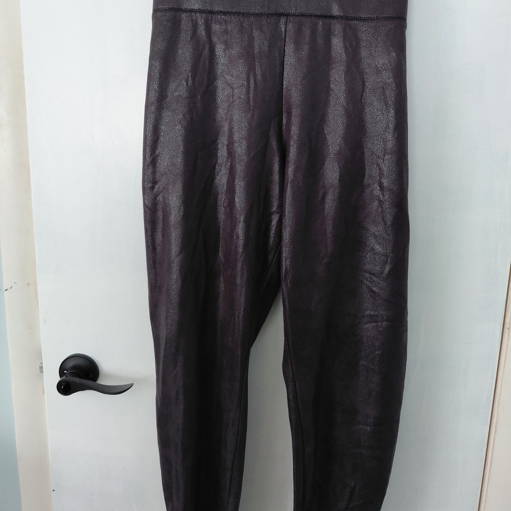 Melissa McCarthy Dark Faux Leather Leggings